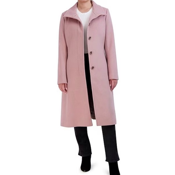 Cole Haan Jackets & Blazers - Cole Haan Beautiful Dusty Rose Button Front Wool Blend Coat